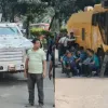 শিক্ষা ভবনের সামনে প্রস্তুত জলকামান ও সাঁজোয়া যান
