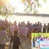 বাঁধ মেরামতে বাঁধা, ভাঙ্গন প্রতিরোধ কাজ দ্রুত সম্পূর্ণের দাবিতে ডিমলার তিস্তাপাড়ে মানববন্ধন