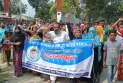 কুড়িগ্রামে নৈশ প্রহরি হত্যার বিচারের দাবিতে এলাকাবাসীর বিক্ষোভ