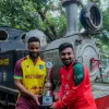 ঐতিহাসিক রেল ভবনের সামনে টি২০ সিরিজের ট্রফি উন্মোচন