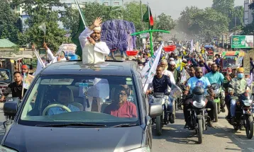 ঠাকুরগাঁও-১ আসনের জামায়াত প্রার্থীর মোটরসাইকেল শোডাউন