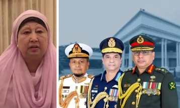 খালেদা জিয়াকে দেখতে হাসপাতালে ৩ বাহিনীর প্রধান