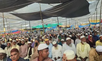 রংপুরে ইজতেমা ময়দানে জুমার নামাজে লাখো মুসল্লির ঢল