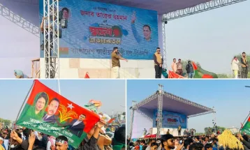 ৩০০ ফিটে স্মরণকালের বৃহত্তম গণসংবর্ধনা